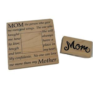 Set of 2 Rubber Mounted Stamps Mom Mother PSX & Rubber Stampede Craft Gift